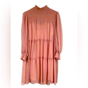 EUC....Womens’ Elegant Peach Chiffon Dress